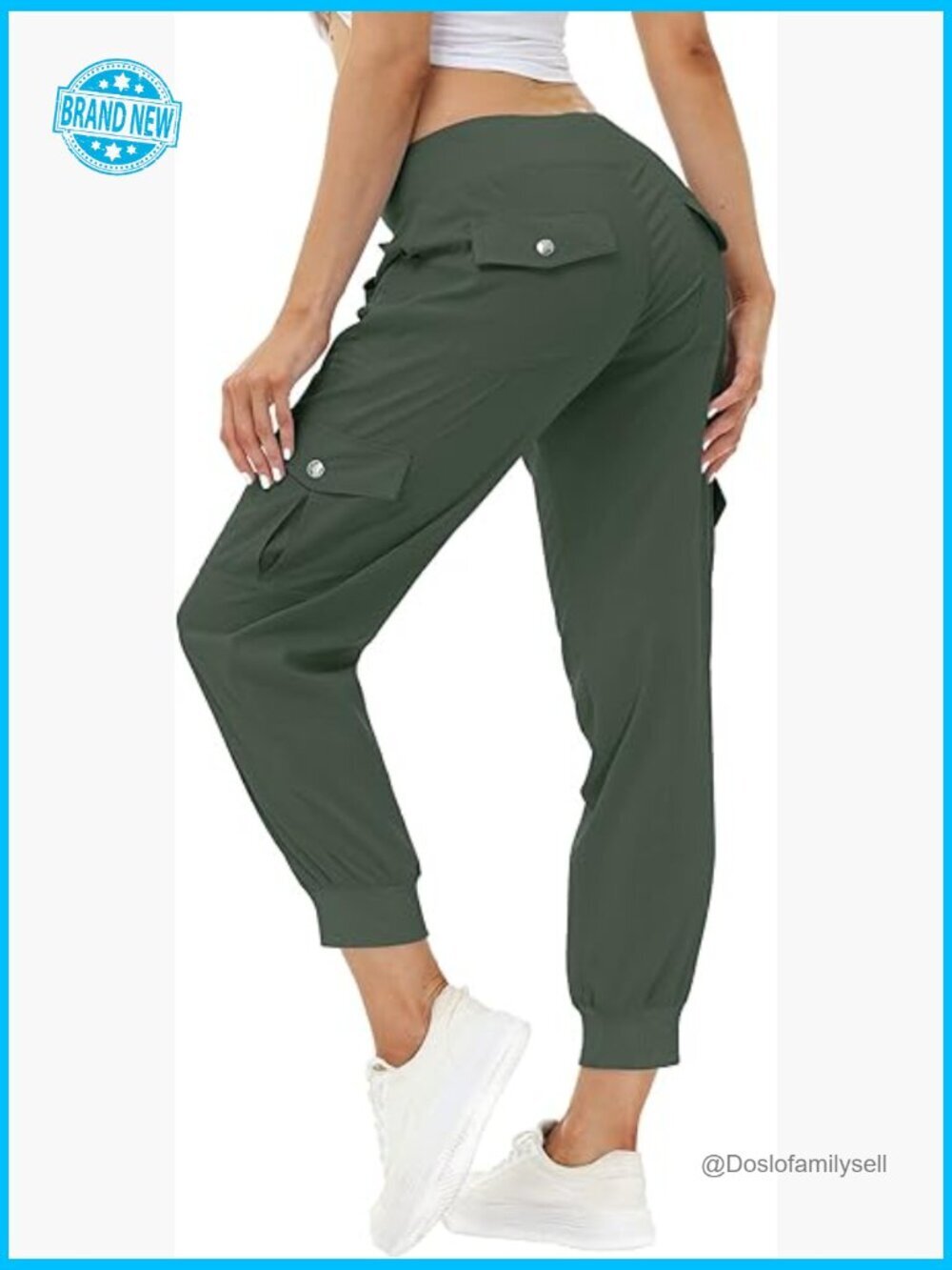 Lightweight Hiking Cargo Pants with Pockets Quick Dry Joggers Elastic Waist
